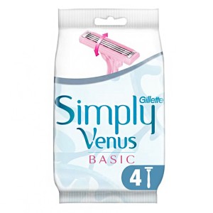 Gillette Simply Venus Basic 3 Blades Ξυραφάκια Μίας Χρήσης, 4τμχ