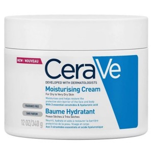  CeraVe Moisturising Cream Ενυδατική Κρέμα Προσώπου και Σώματος με Ceramides και Υαλουρονικό Οξύ, 340gr