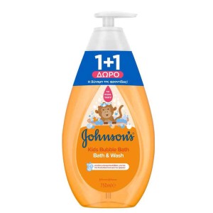 Johnsons Kids Bubble Bath Αφρόλουτρο, 750ml (1+1 Δώρο)