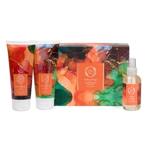 Fresh Line Promo Xmas 23 Amber Orange Set Αφρόλουτρο 200ml, Γαλάκτωμα Σώματος 200ml & Αρωματικό Νερό Σώματος 150ml, 1σετ