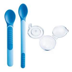 Mam Heat Sensitive Spoons & Cover Θερμοαιεύσθητα Κουταλάκια με Θήκη για Κορίτσι 6m+, 2τμχ