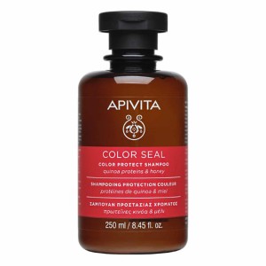 Apivita Color Seal Color Protect Shampoo Σαμπουάν Προστασίας Χρώματος Πρωτεΐνες Κινόα & Μέλι, 250ml