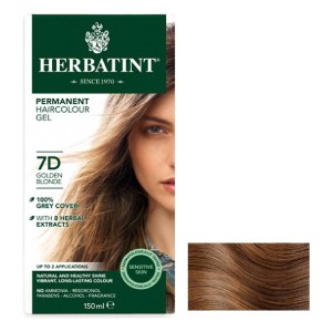 Herbatint Φυτική Βαφή Μαλλιών 7D, Ξανθό Χρυσαφί, Golden Blonde, 150ml