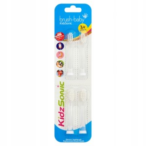 Brush-Baby Kidzsonic Ανταλλακτικά Ηλεκτρικής Οδοντόβουρτσας για 3+ χρονών, 4 τμχ