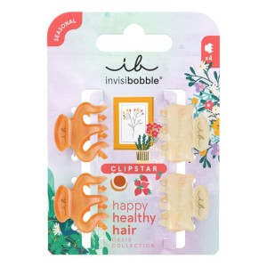 Invisibobble Clipstar Κλάμερ Μαλλιών XS Oasis Petit Citrus, 4τμχ