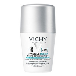 Vichy Invisible, Anti-Stain - Anti Irritation Roll-On Αποσμητικό Κατά των Σημαδιών και της Έντονης Εφίδρωσης, 50ml