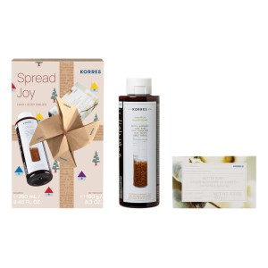 Korres Promo Set Spread Joy Hair & Body Dailies Περιλαμβάνει Σαμπουάν Για Λεπτά/Αδύναμα Μαλλιά 250 ml & Σαπούνι Σώματος 150gr, 1σετ