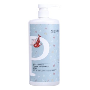 Panthenol Extra Kids & Babies Shower and Shampoo 2 in 1 Παιδικό & Βρεφικό Αφρόλουτρο-Σαμπουάν, 1lt