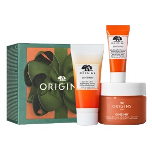 Origins GinZing Wrapped To Glow Gift Travel Set Ορός GinZing, 15ml & GinZing Κρέμα Ματιών, 5ml & Ενυδατική Κρέμα GinZing Gel, 30ml, 1 σετ