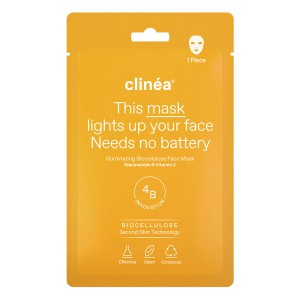 Clinéa Μάσκα Προσώπου Λάμψης Illuminating Biocellulose Face Mask, 1τμχ