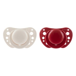 Chicco Physio Air Πιπίλες Σιλικόνης Μπεζ - Μπορντό για 6-16m, 2τμχ