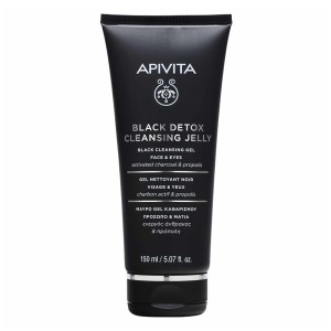 Apivita Cleansing Μαύρο Gel Καθαρισμού Πρόσωπο & Μάτια, 150ml
