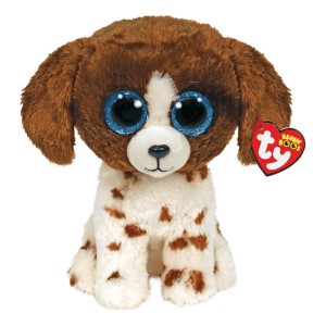TY Beanie Boos Muddles Χνουδωτό Σκυλάκι Καφέ Και Λευκό 15εκ, 1τμχ