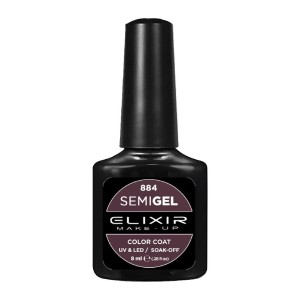 Elixir Make-up Semi Gel Ημιμόνιμο Επαγγελματικό Βερνίκι Νυχιών Νο884 Deep Tuscan Red, 8ml