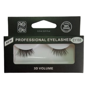 Ro Accessories EY188 Βλεφαρίδες με Κόλλα 3D Volume, 1ζευγάρι