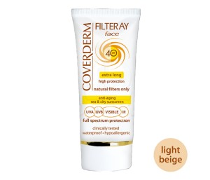 Coverderm Filteray Face Αντηλιακό Προσώπου με Χρώμα Light Beige SPF40, 50ml 