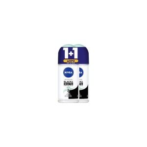 Nivea Black & White Invisible Active 48h Anti-respirant Roll-On 2 x 50ml