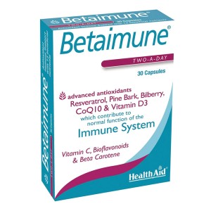 Health Aid Betaimune Two-a-Day Ενίσχυση & Προστασία του Ανοσοποιητικού με Αντιοξειδωτική Δράση, 30caps