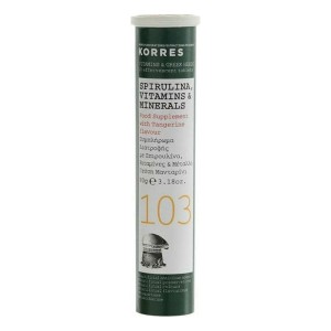 Korres 103 Spirulina, Vitamins & Minerals, Γεύση Μανταρίνι, 18αναβρ.δισκία