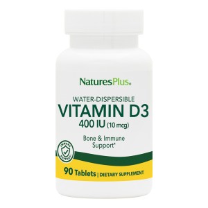 Natures Plus Vitamin D3 400IU για την Υποστήριξη των Οστών, 90tabs