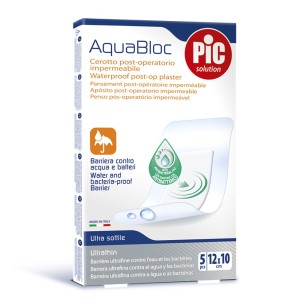 Pic AquaBloc Αυτοκόλλητες Αδιάβροχες Αποστειρωμένες Γάζες 12x10cm, 5τμχ