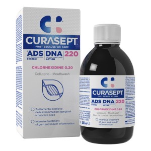 Curasept ADS DNA 220 -0,20% CHX Στοματικό Διάλυμα για την Εντατική Θεραπεία της Φλεγμονής των Ούλων και της Στοματικής Κοιλότητας, 200ml