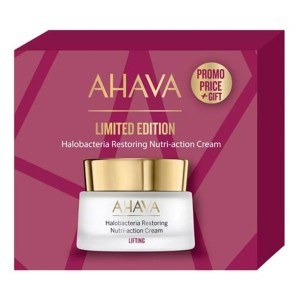 Ahava Limited Edition Πακέτο Περιποίησης Προσώπου Halobacteria Restoring Nutri-Action Cream Κρέμα Προσώπου Ημέρας για Ώριμη Επιδερμίδα, 50ml & Δώρο Uplift Night Cream Επανορθωτική Κρέμα Νύχτας Προσώπου, 15ml, 1σετ