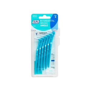 TePe Angle Μεσοδόντια Βουρτσάκια με Λαβή 0.6mm Μπλε, 6τμχ