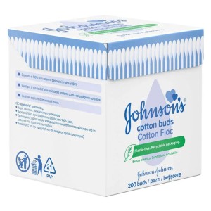  Johnson & Johnson Βρεφικές Μπατονέτες, 200τμχ