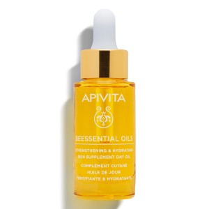Apivita Beessential Oils Έλαιο Προσώπου Ημέρας Συμπλήρωμα Ενδυνάμωσης & Ενυδάτωσης της Επιδερμίδας, 15ml