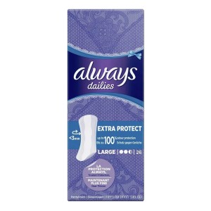 Always Dailies Extra Protect Large Σερβιετάκια για Αυξημένη Ροή 2.5 Σταγόνες, 26τμχ
