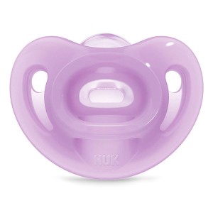 Nuk Sensitive Πιπίλα 100% Μαλακής Σιλικόνης 6-18m Μωβ, 1τμχ