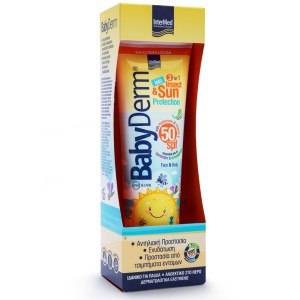 Intermed BabyDerm Insect & Sun Protection SPF50 3 σε 1 Παιδικό Αντηλιακό Γαλάκτωμα με Εντομοαπωθητική Δράση, 300ml