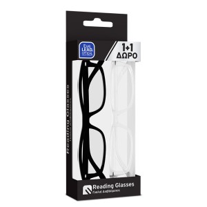 Eyelead Promo Γυαλιά Οράσεως Πρεσβυωπίας Unisex 1+1 Μαύρο/Διάφανο +3.50, 2τμχ