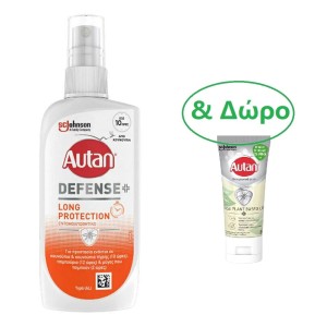 Autan Defense+ Long Protection Εντομοαπωθητικό Σπρέι, 100ml & ΔΩΡΟ Autan Defence Plant Based Lotion Εντομοαπωθητική Λοσιόν για Παιδιά, 50ml