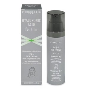 Lerbolario Acido Ialouronico 24ώρη Ανδρική Κρέμα Προσώπου, 50ml