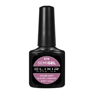 Elixir Make-up Semi Gel Ημιμόνιμο Επαγγελματικό Βερνίκι Νυχιών Νο878 Super Pink, 8ml