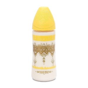 Suavinex Couture Μπιμπερό με Φυσιολογική Θηλή Σιλικόνης 360ml Κίτρινο