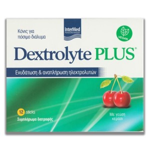 Intermed Dextrolyte Plus Ενυδάτωση & Αναπλήρωση Ηλεκτρολυτών με Γεύση Κεράσι, 12 φακελίσκοι