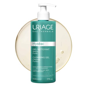 Uriage Hyseac Cleansing Gel  Τζελ Καθαρισμού για Λιπαρές με Τάση Ακμής Επιδερμίδες Για Πρόσωπο & Σώμα, 500ml