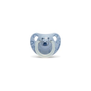 SUAVINEX, Night & Day, Ανατομική Πιπίλα Σιλικόνης 0-6m, Bear, 3304509, 1τμχ.