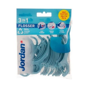 Jordan 3 in 1 Flosser Οδοντικό Νήμα με Λαβή, 36 τμχ