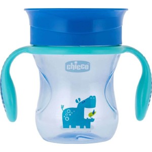 Chicco Perfect Cup Κύπελλο με Λαβές 12m+ 200ml Μπλε