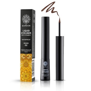 Garden Liquid Eyeliner Waterproof Αδιάβροχο Eyeliner No02 Brown, 4ml