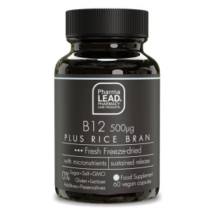 Pharmalead B12 500μg Plus Rice Bran για την Ομαλή Ψυχολογική Λειτουργία & Μείωση της Κόπωσης, 60caps