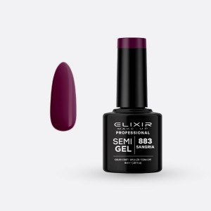 Elixir Make-up Semi Gel Ημιμόνιμο Επαγγελματικό Βερνίκι Νυχιών Νο883 Sangria, 8ml