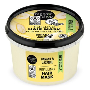 Natura Siberica Organic Shop Μάσκα Μαλλιών Αναπλήρωσης Γιασεμί & Μπανάνα, 250ml