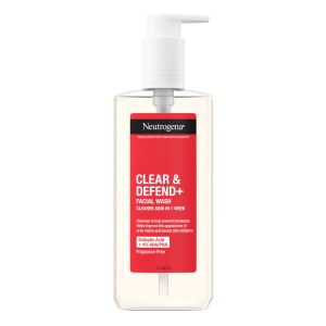 Neutrogena Clear & Defend+ Facial Wash Καθαριστικό Προσώπου για Αντιμετώπιση της Ακμής, 200ml