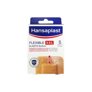 Hansaplast Flexible Elastic XXL Strips Ελαστικά Επιθέματα, 6x9cm, 5τεμ
