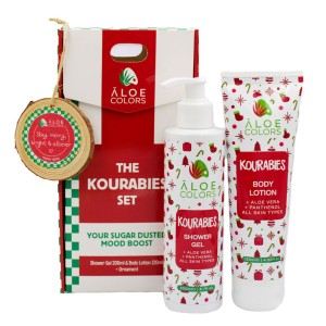 Aloe Colors The Kourabies Set με Αφρόλουτρο Σώματος, 200ml, Γαλάκτωμα Σώματος, 120ml & Στολίδι Δέντρου